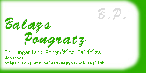 balazs pongratz business card